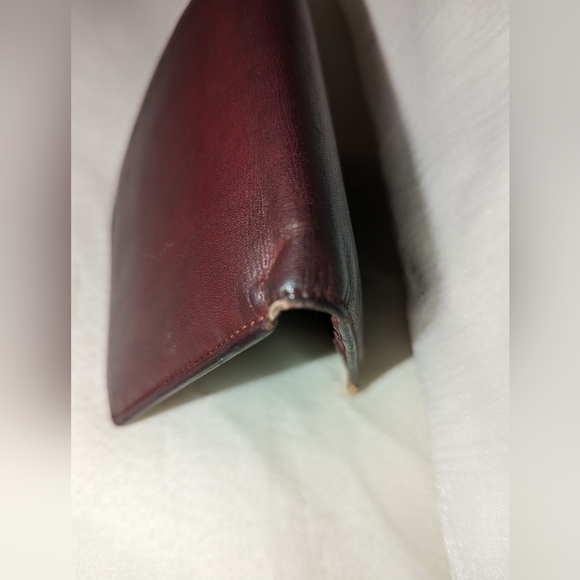 Cartier Bi-fold Wallet Mast Line Bordeaux Red Leather EUC - Picture 2 of 11